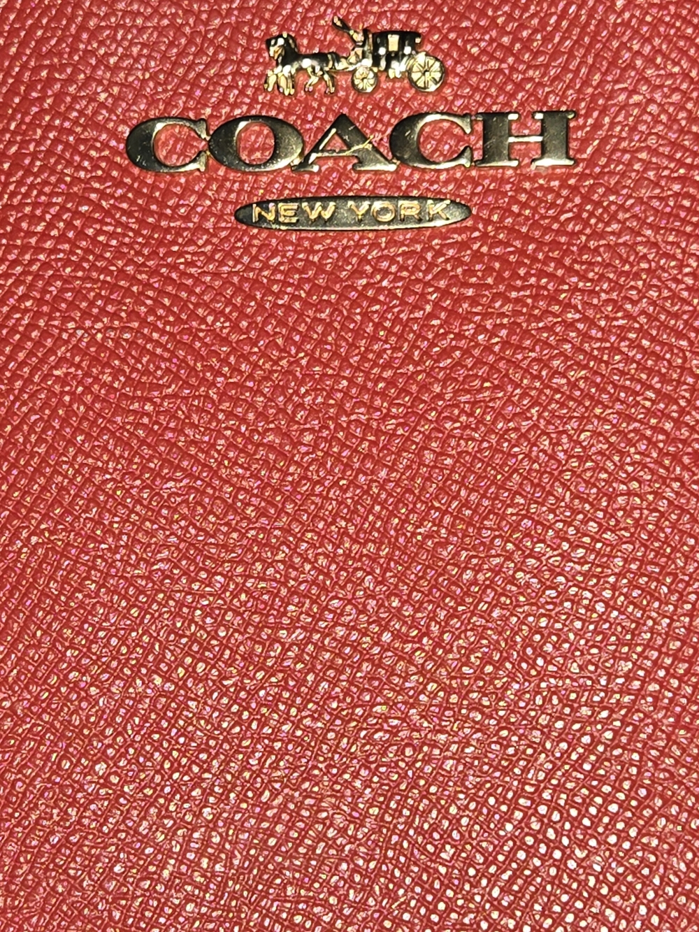 COACH Red Leather Tote Bag - Classic Shoulder Handbag - Picture 14 of 14